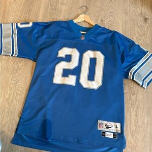 Detroit Lions Billy Sims Large Male Reebok Blue and Silver NFL Jersey